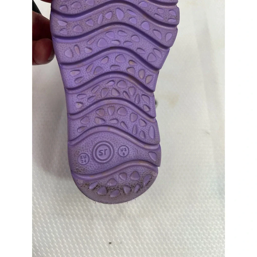 Stride Rite 360 Phibian Water Shoes Size 8 Purple Hook and Loop Kids Sneakers